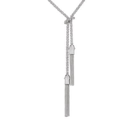 christofle sterling silver long tie necklace - belt 1