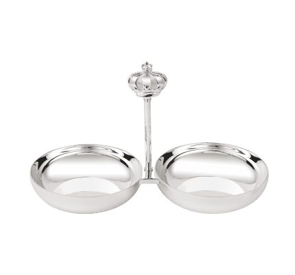 christofle silver plated double bowl 2