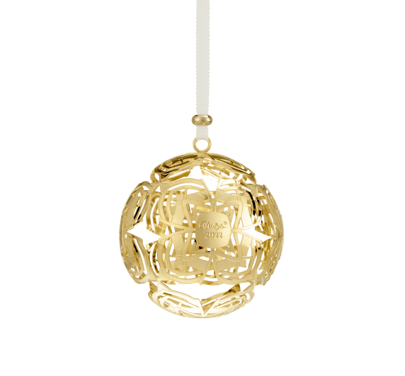 christofle silver-plated christmas ornament 2022 edition - gold 0