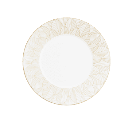 christofle dinner porcelain plate gold finish 0