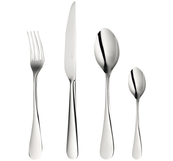 christofle 48-piece stainless steel flatware set with free chest 2