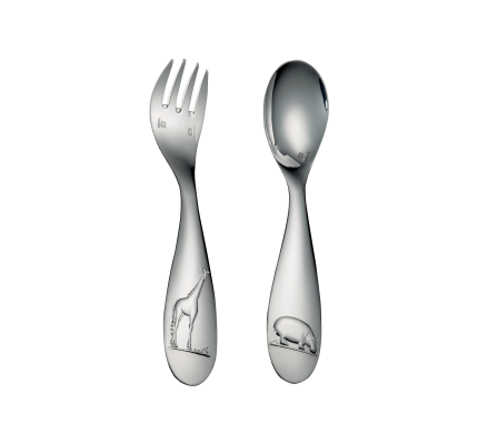 christofle silver-plated two-piece baby flatware set 1