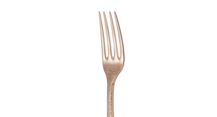 christofle gilded silver plated dinner fork - pink gold 2
