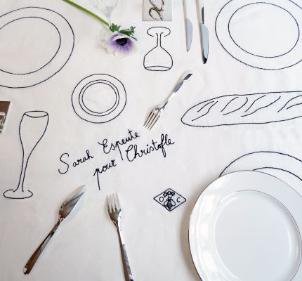 Tablecloth for 6 people - Sarah Espeute for Christofle