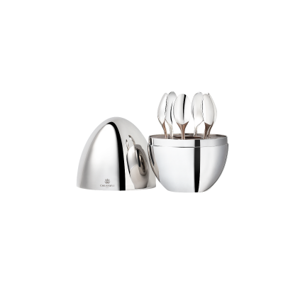 christofle silver-plated espresso spoons, set of 6 3