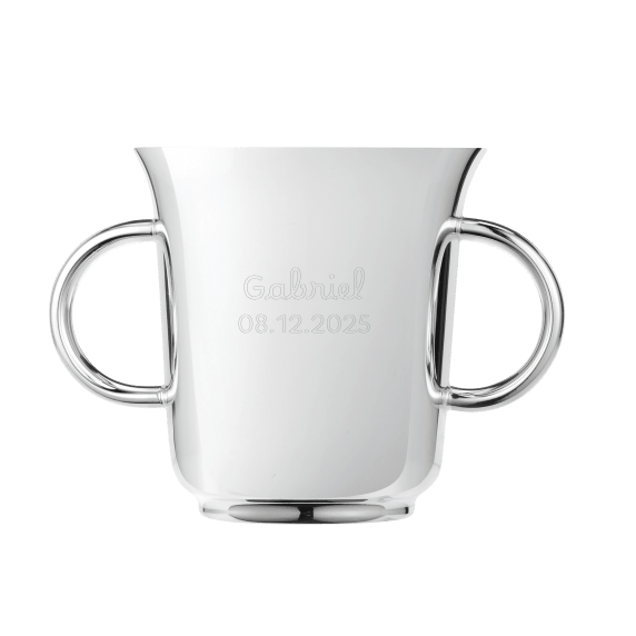 2-handle baby cup Charlie Bear - Engraved with text