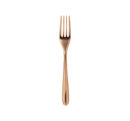 christofle stainless steel dessert fork - copper colour 3