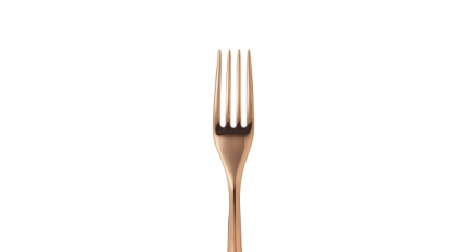 christofle stainless steel dessert fork - copper colour 3