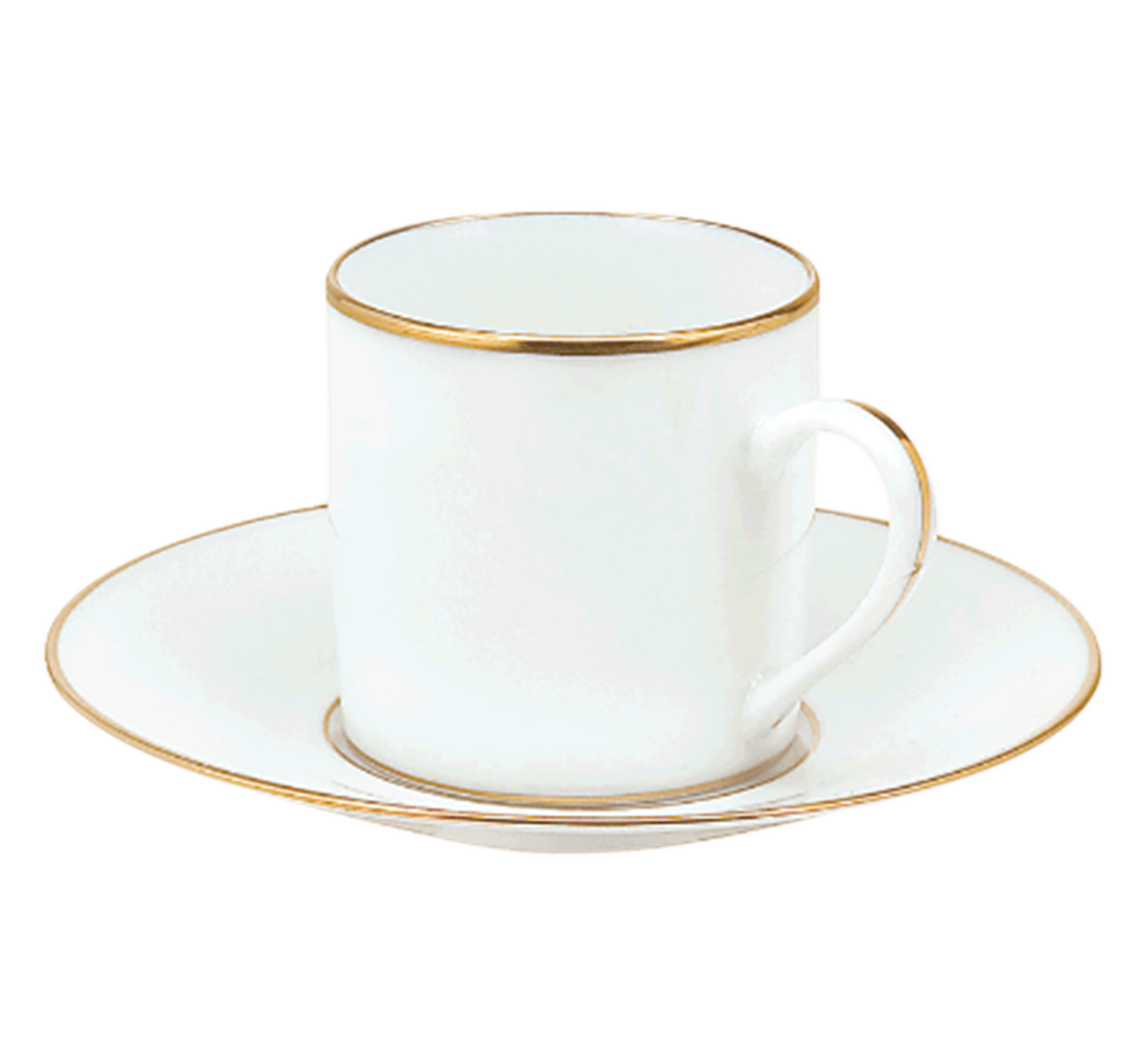 christofle gilded porcelain demitasse cup and saucer 1
