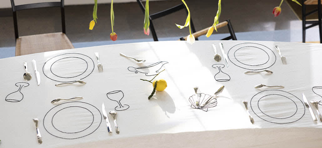 Tablecloth by Sarah Espeute - Infini Christofle Tablecloth by Sarah Espeute - Infini Christofle