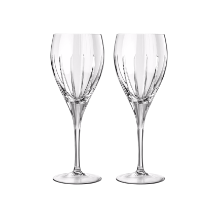 Set of 2 water crystal glasses