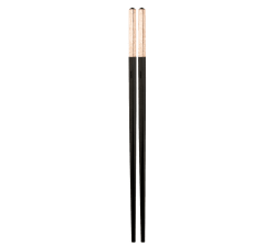 christofle silver-plated pair of chinese chopsticks - pink gold finish 1