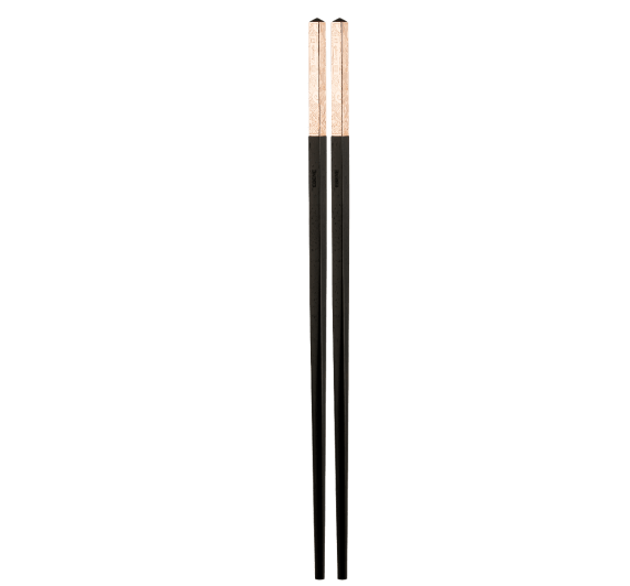 christofle silver-plated pair of chinese chopsticks - pink gold finish 1