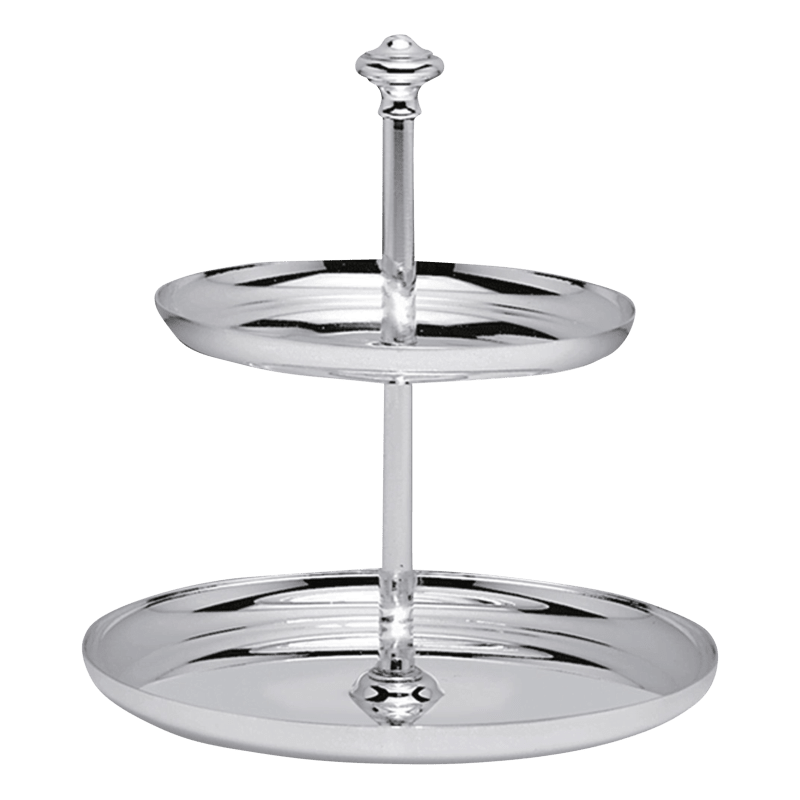 Christofle 2-Tier Silver-Plated Pastry Stand Albi