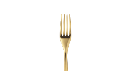 christofle stainless steel dessert fork - gold colour 2