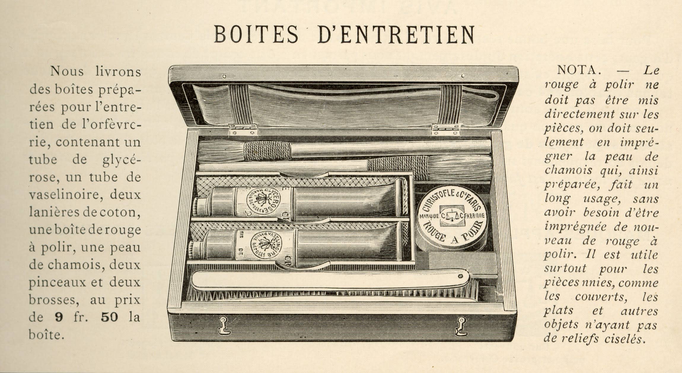Extract from the Christofle catalog of 1898