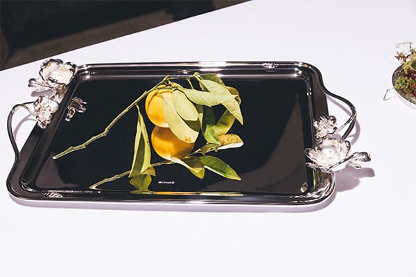 Anemone Large Silver-Plated Rectangular Tray Anemone Large Silver-Plated Rectangular Tray