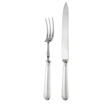 Set of 2 Silver-Plated Carving Pieces