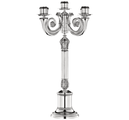 christofle five light candelabra malmaison  silver plated 1