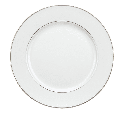 christofle Porcelain Dessert Plate with Leafing