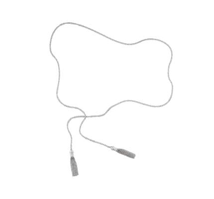 christofle sterling silver long tie necklace - belt 0