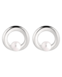 christofle boucles d'oreilles perle et argent massif 1