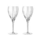 christofle Lot de 2 verres à vin rouge en cristal
