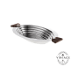 Bread Basket with Macassar Handles, Silverware - Vintage