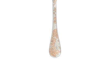 christofle partially gilded silver plated dinner fork - pink gold 1