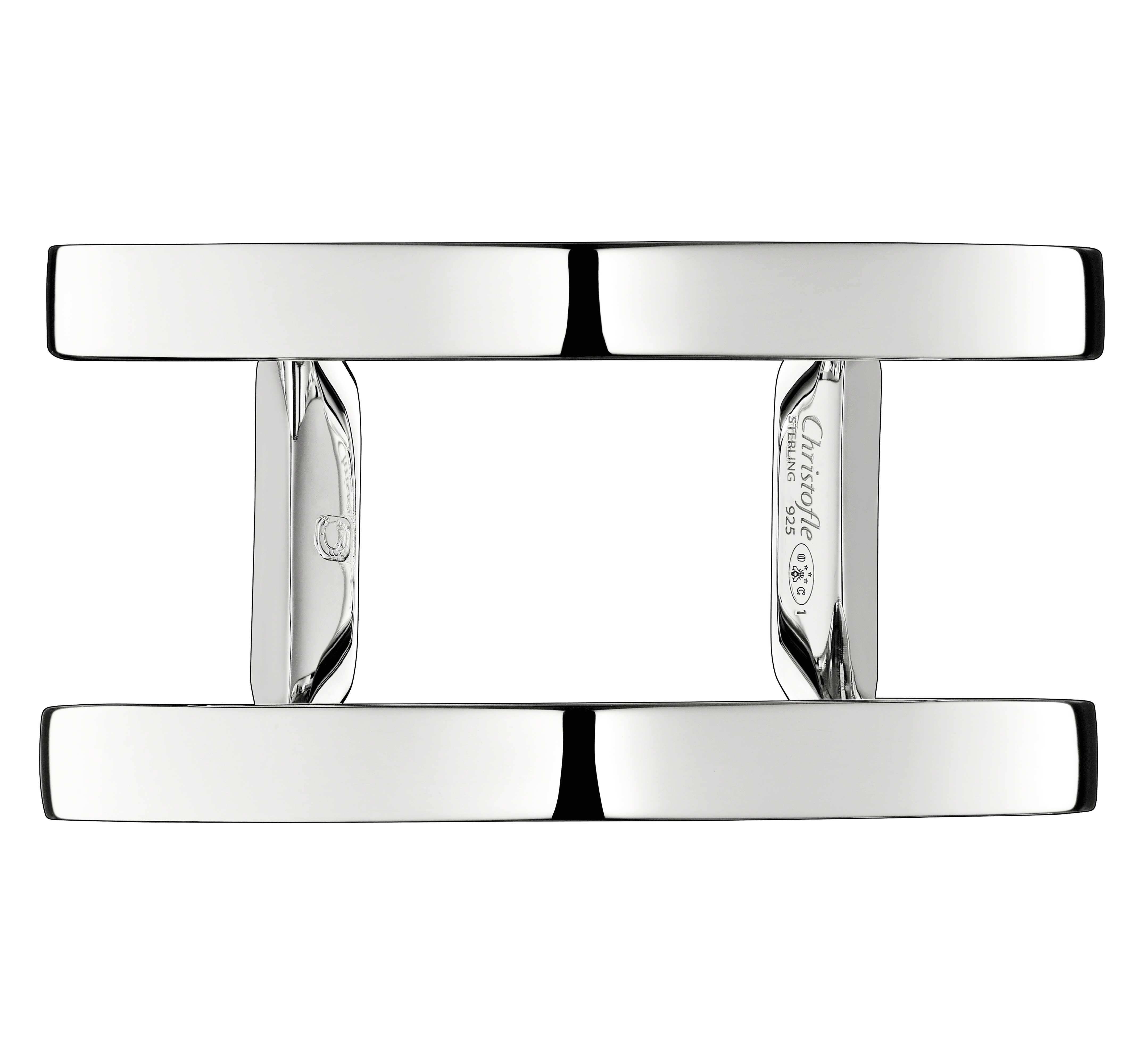 christofle cuff bracelet pliage  sterling silver 1