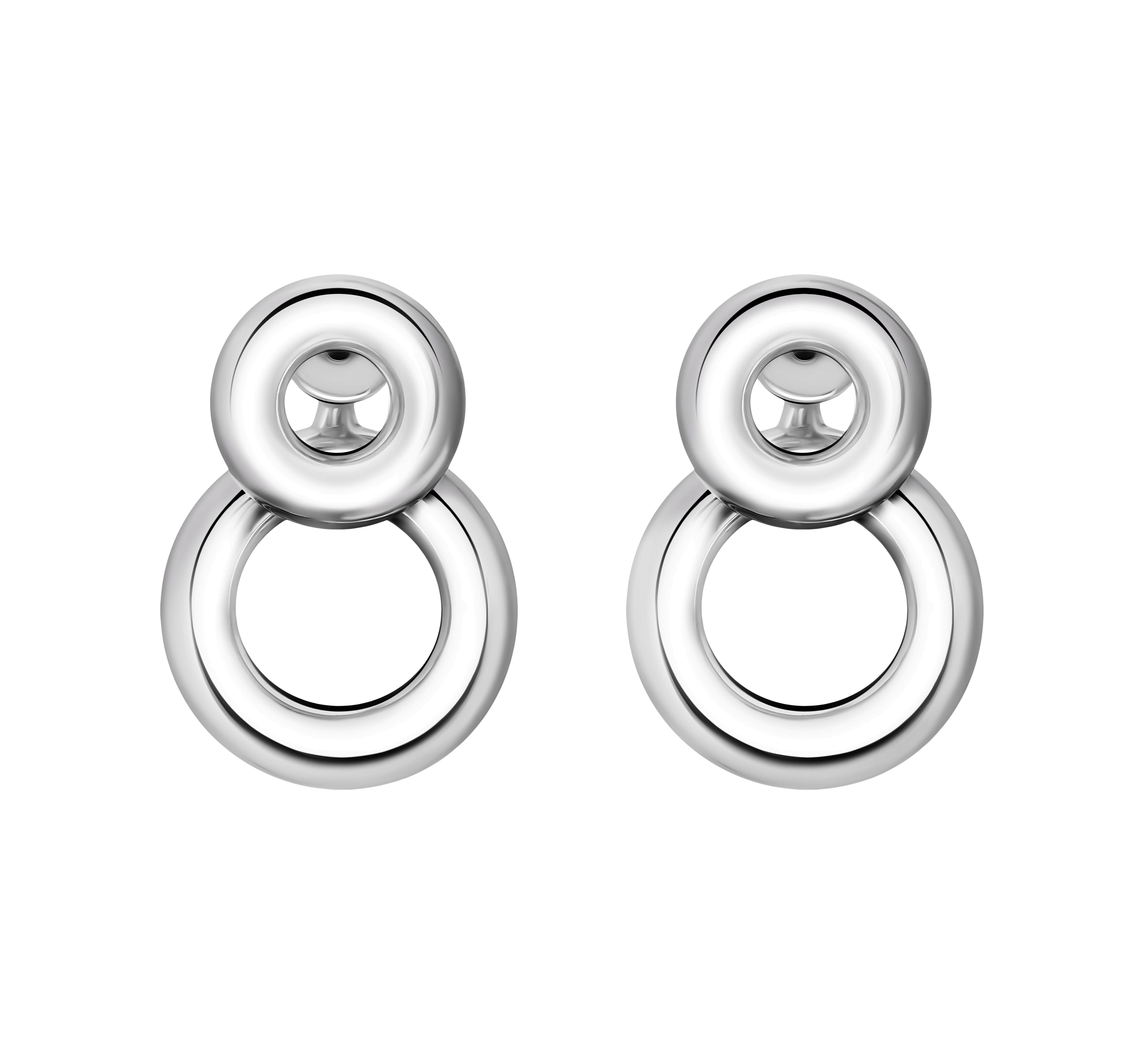 christofle boucles d'oreilles pendantes en argent massif 1
