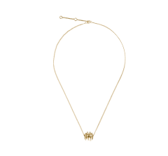 christofle sterling silver gilded 24 carats pendant necklace  0