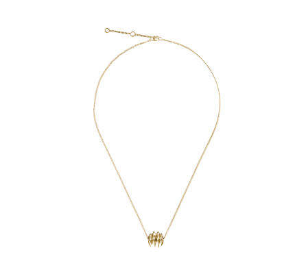 christofle sterling silver gilded 24 carats pendant necklace  0