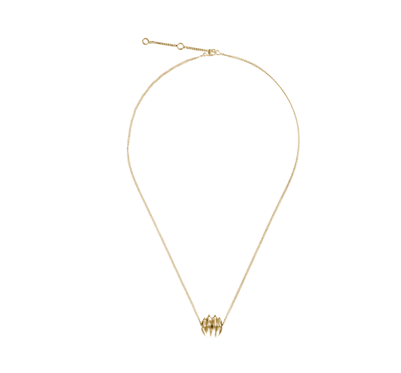 christofle sterling silver gilded 24 carats pendant necklace  0