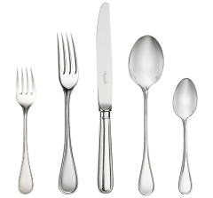 christofle individual place settings (5 pieces) albi  silver plated 1