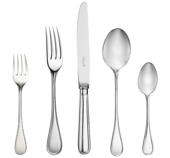christofle individual place settings (5 pieces) albi  silver plated 1