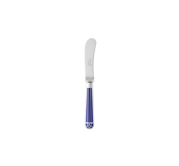 christofle silver-plated butter spreader - marbled blue 0