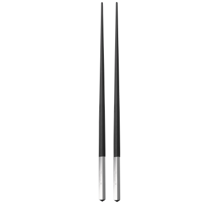 christofle pair of japanese chopsticks uni silver plated and resin 3
