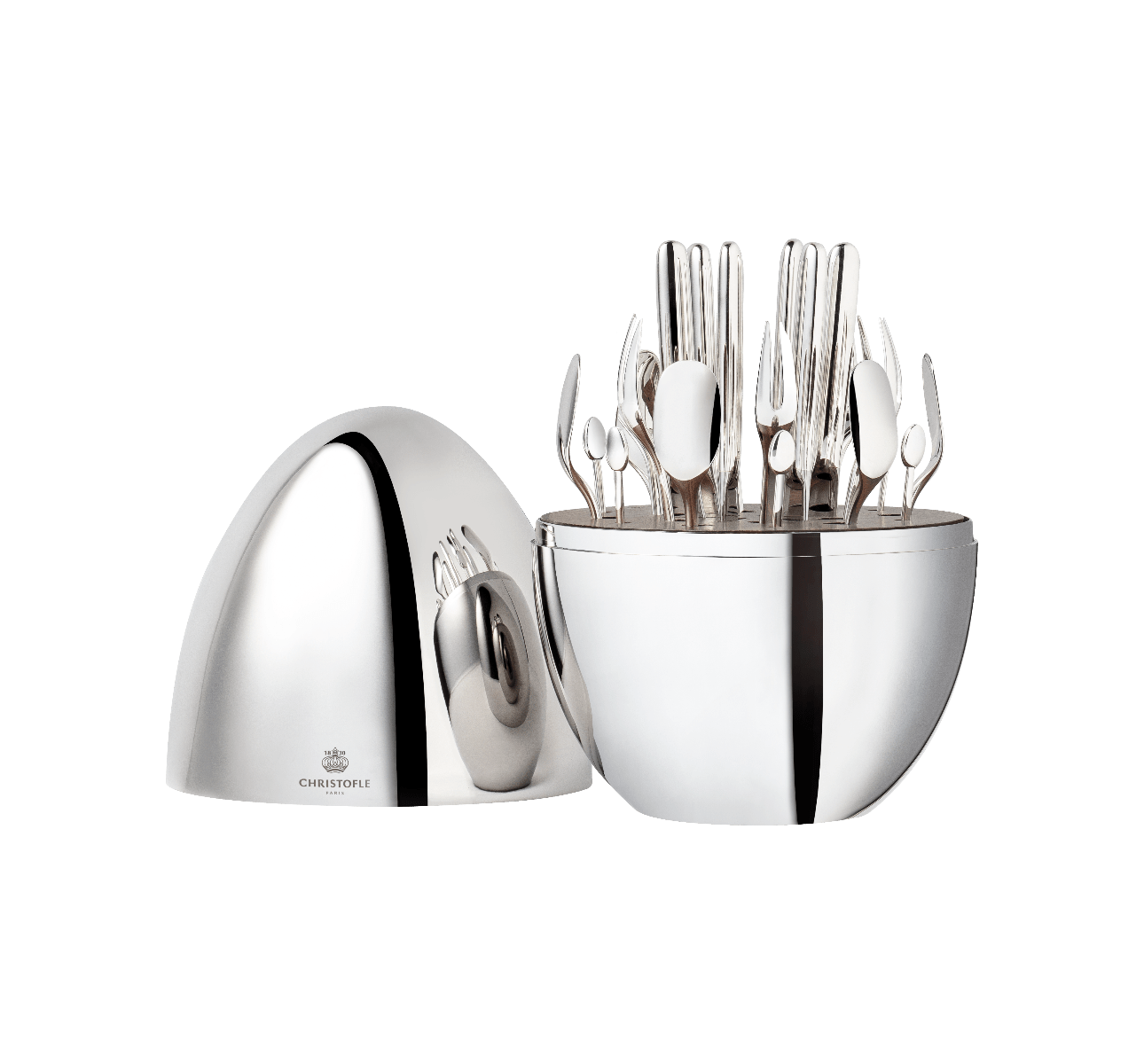 通販 クリスマスセール2024: 特集 24-Piece Silver-Plated Flatware Set with Chest Mood Party カトラリー(スプーン等)