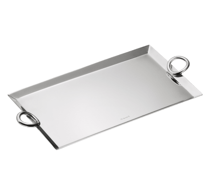 christofle rectangular tray  vertigo  silver plated 1