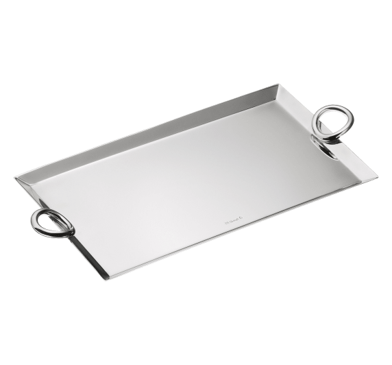 christofle rectangular tray  vertigo  silver plated 1