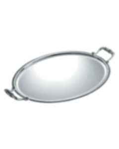 christofle oval tray with handles malmaison  silver plated 1
