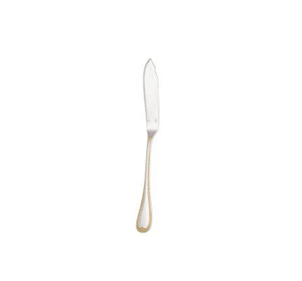 christofle partially gilded silver-plated fish knife 1