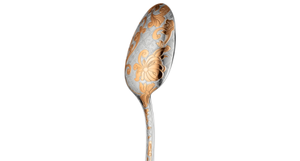christofle partially gilded silver plated table spoon  3