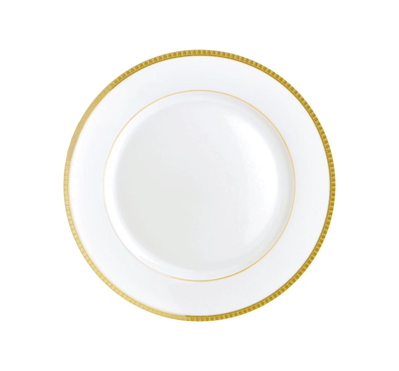christofle assiette à dessert en porcelaine finition or 2