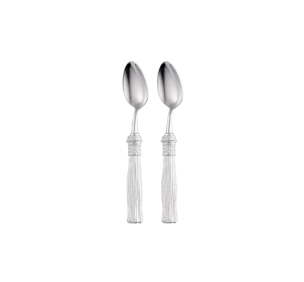 christofle 2-piece silver-plated coffee spoons set 0