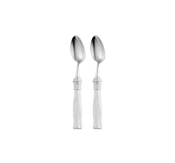 christofle 2-piece silver-plated coffee spoons set 0