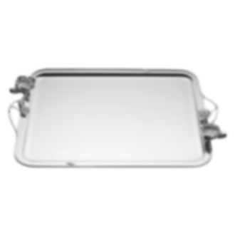 christofle Silver-Plated Rectangular Tray with handles - 53 x 42 cm