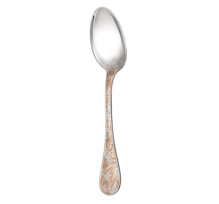 christofle partially gilded silver plated table spoon - pink gold 2