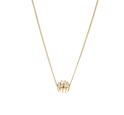christofle sterling silver gilded 24 carats pendant necklace  3